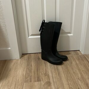 Coach black rainboots 9